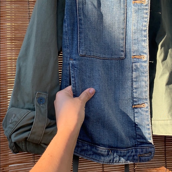 Pilcro Letterpress denim army jacket utility block - Picture 5 of 8